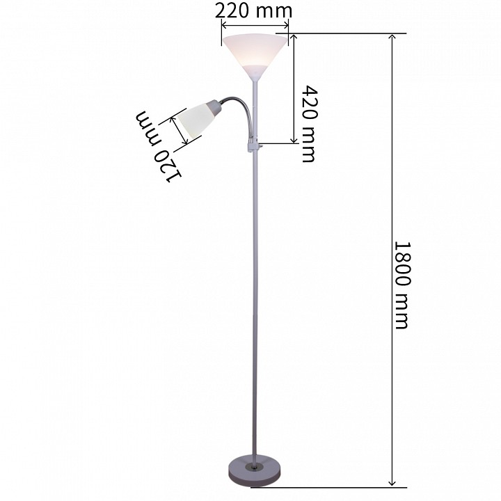 Торшер с подсветкой Reluce 03940-1 03940-0.6-02 WH