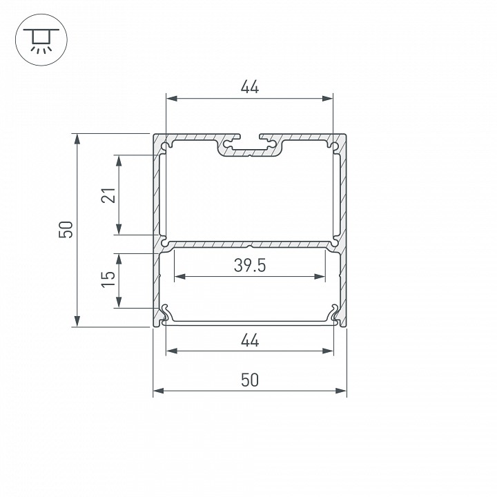 Профиль накладной Arlight SL-LINE 38450