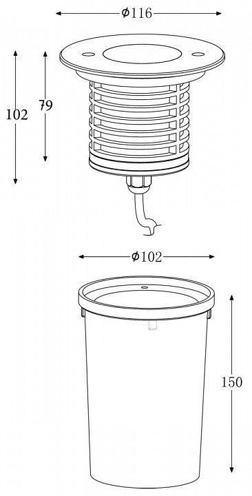 Встраиваемый в дорогу светильник Deko-Light Bodeneinbauleuchte II WW 730255