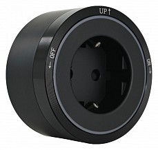 Розетка с заземлением на треке Arte Milano Am-track-sockets 380066TS LED/ES Black