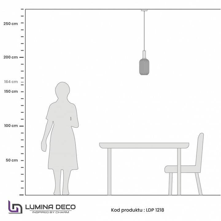 Подвесной светильник LUMINA DECO Rico LDP 1218-1 WT+BK