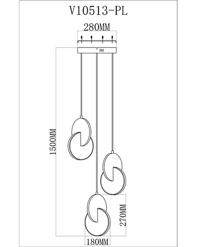 Подвесной светильник Moderli Mesa V10513-PL