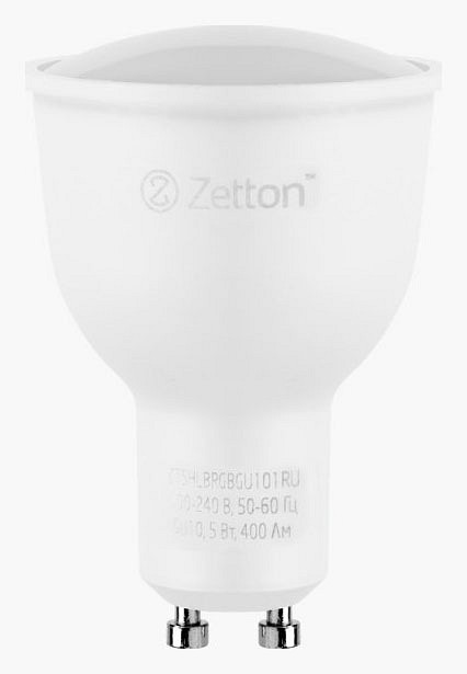 Лампа светодиодная с управлением через Wi-Fi Zetton Smart Wi-Fi Bulb GU10 5Вт 6500K ZTSHLBRGBGU101RU