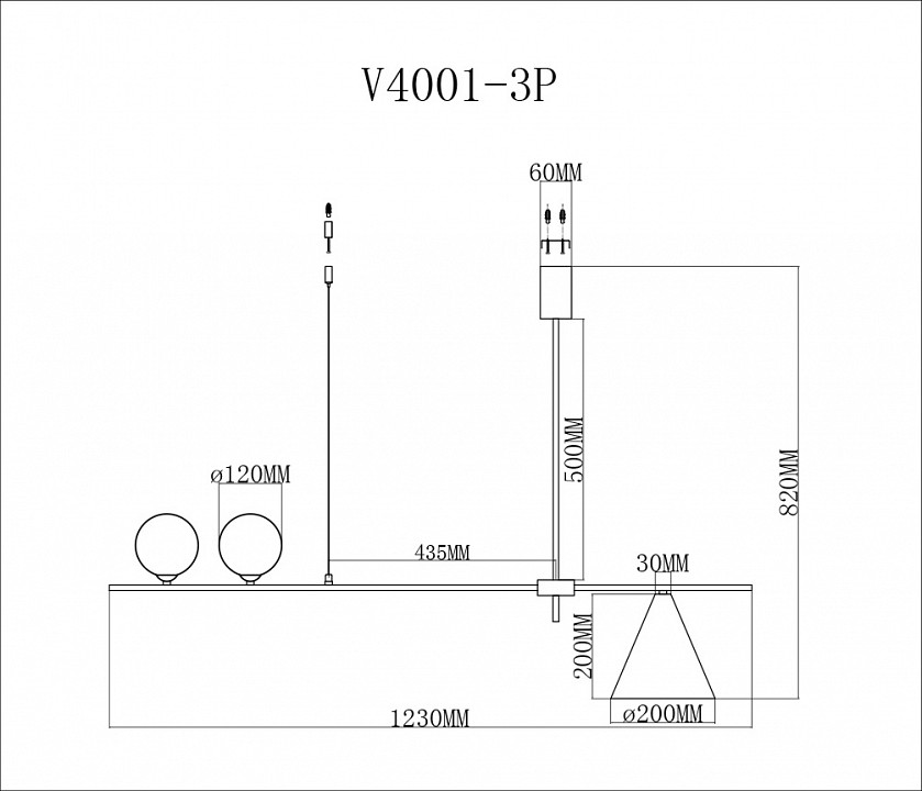 Люстра на штанге Moderli Holly V4001-3P