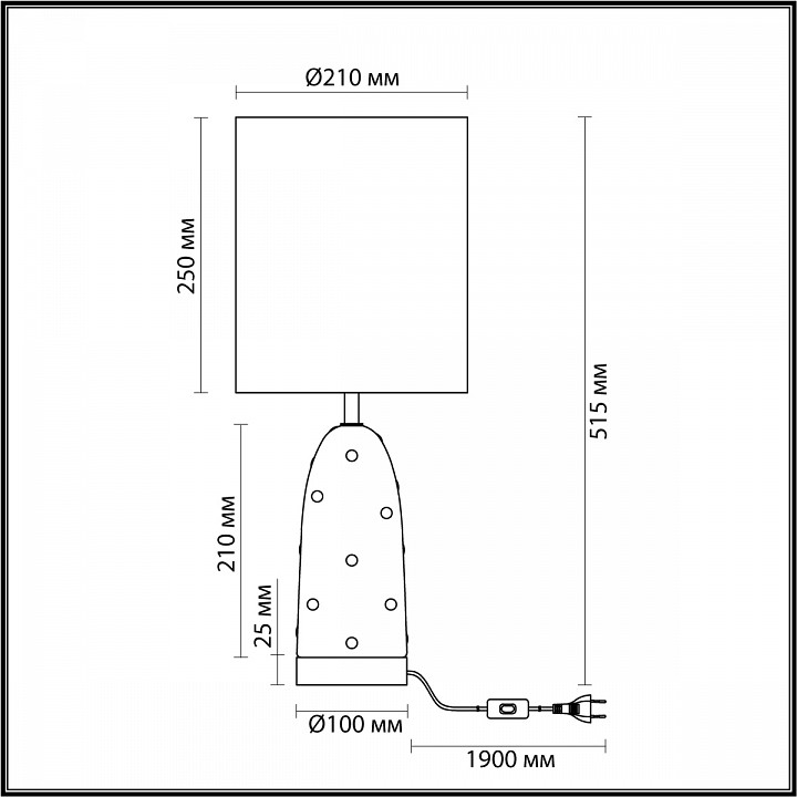 Настольная лампа декоративная Odeon Light Pollen 5423/1T