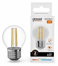 Лампа светодиодная Gauss Filament Elementary E27 10Вт 2700K 52210