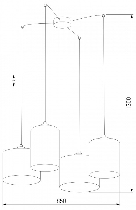 Подвесная люстра TK Lighting Juta 6585 Juta