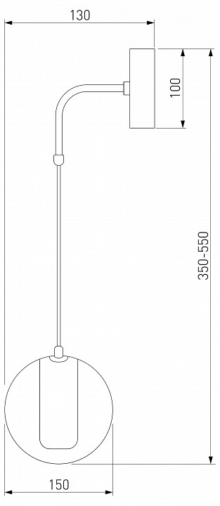 Бра Eurosvet Cobble 50258 LED дымчатый