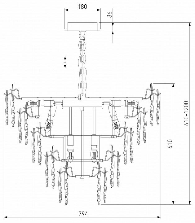 Подвесная люстра Bogate's Leaf 369