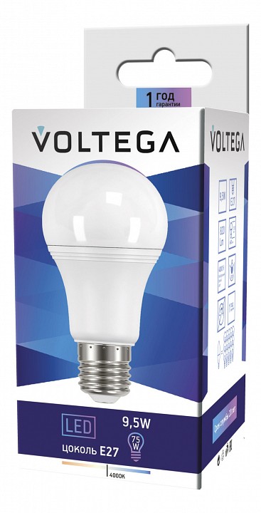 Лампа светодиодная Voltega Simple E27 9Вт 4000K 4709