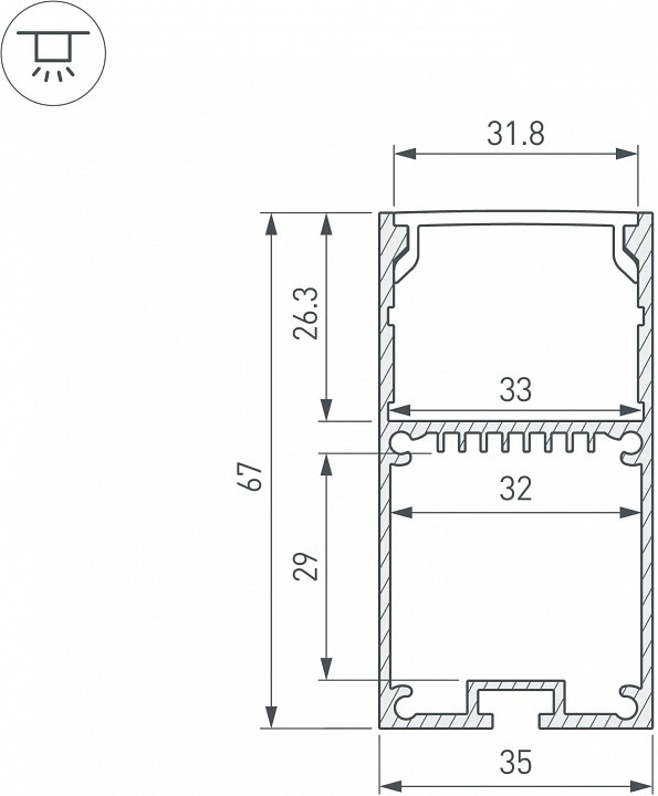 Профиль накладной Arlight SL-LINE 041581