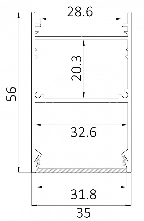 Накладной светильник 6063 LINE 3556 0412630