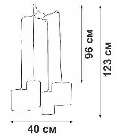 Подвесная люстра Vitaluce V3089 V3089-0/4S