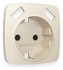 Накладка для розетки с заземлением и со шторками и 2хUSB type A Ambrella Volt Quant OP3290