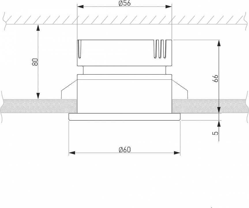 Встраиваемый светильник Elektrostandard Nuta a056780