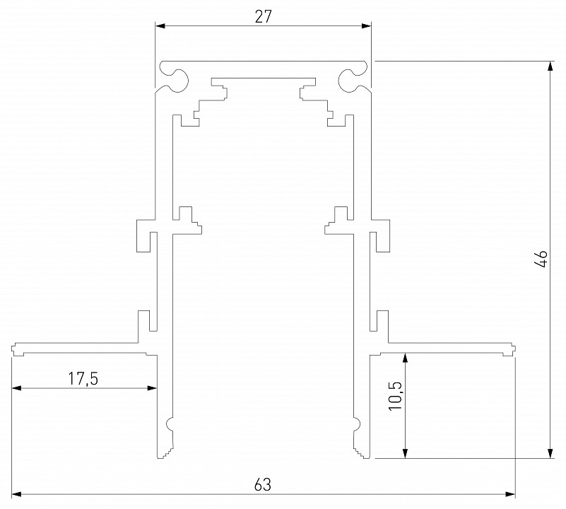 Трек встраиваемый Elektrostandard Slim Magnetic a067503