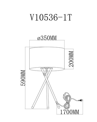 Настольная лампа декоративная Moderli Palma V10536-1T