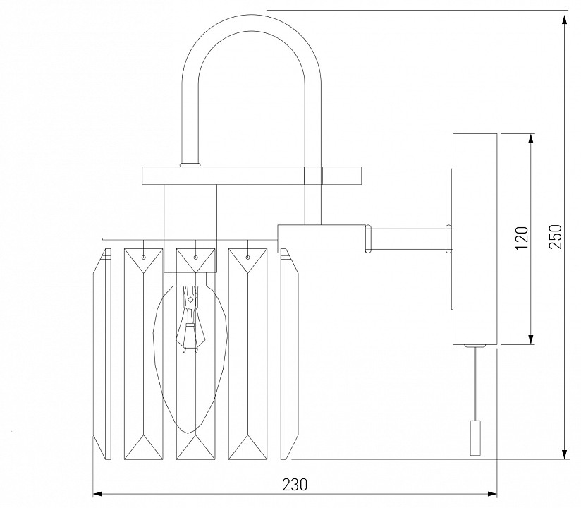 Бра Eurosvet Tenia 70090/1 черный