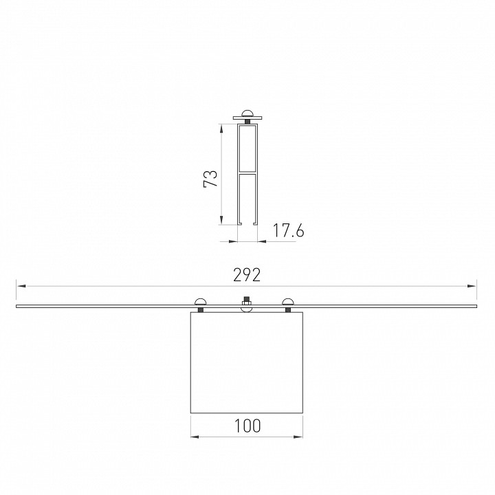 Фиксатор основания в профиле Arlight LINEAIR FLAT 030293