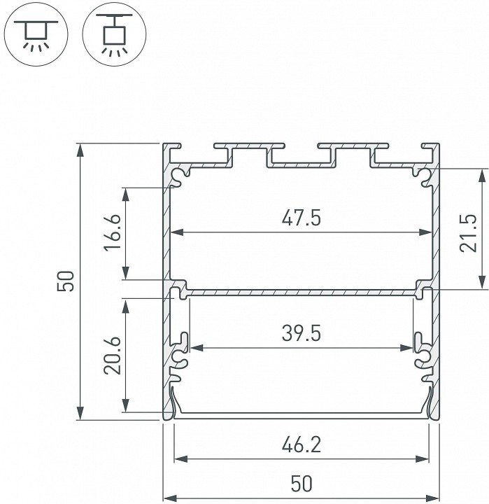 Профиль накладной Arlight SL-LINE 041838