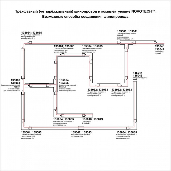 Токопровод концевой Novotech Port 135046