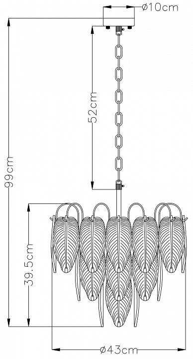 Подвесная люстра Arte Lamp Evie A4052LM-6SG