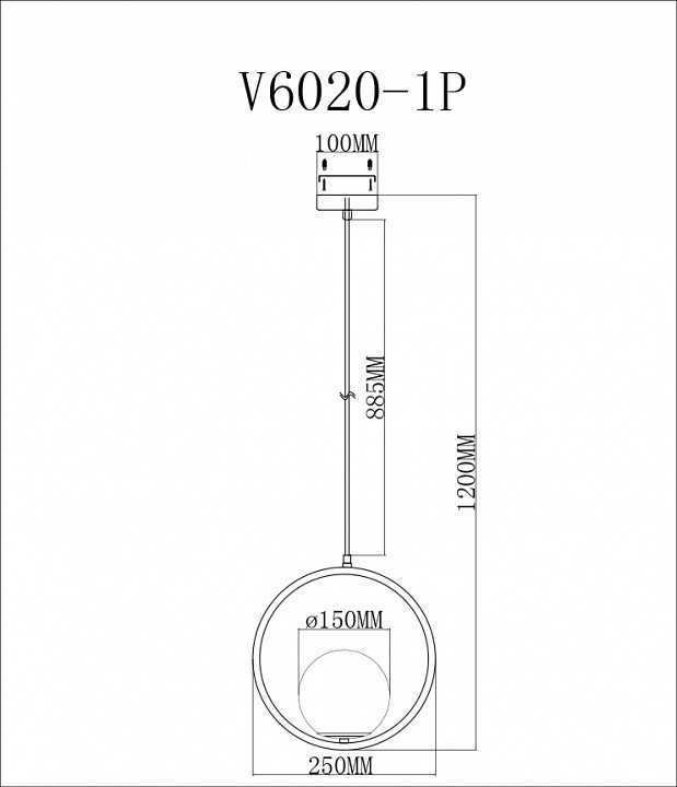 Подвесной светильник Moderli Barocco V6020-1P