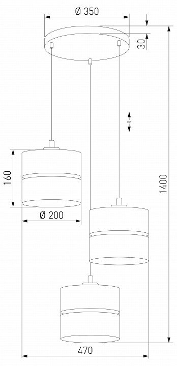 Подвесной светильник TK Lighting Linobianco 6575 Linobianco