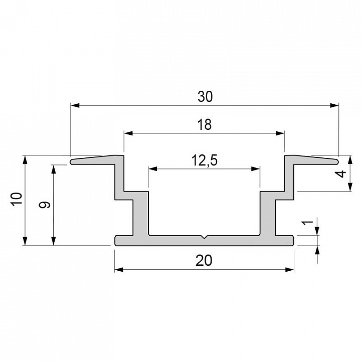 Профиль накладной Deko-Light T-flat 975720