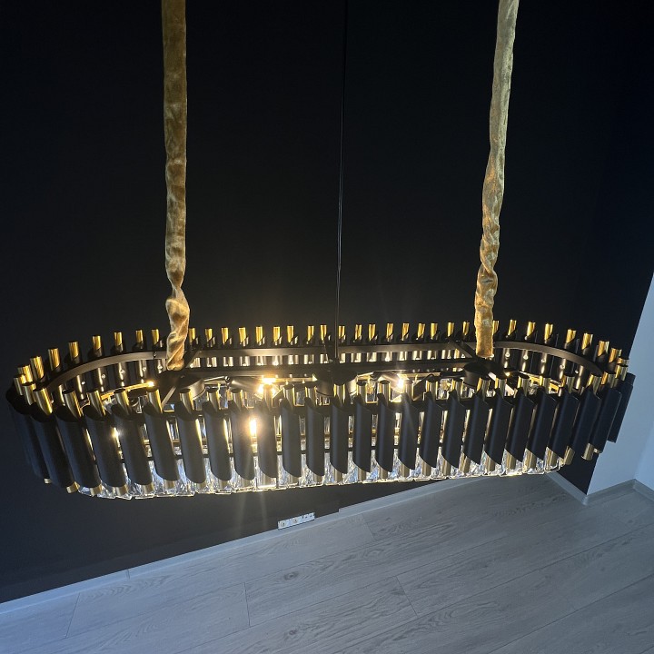 Подвесной светильник Imperiumloft Empire Black Rectangular Chandelier Crystal 40.2893