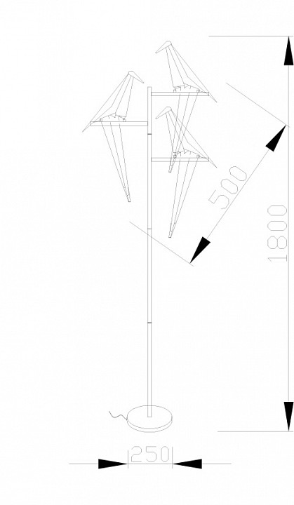 Торшер Moderli Birds V3075-3FL