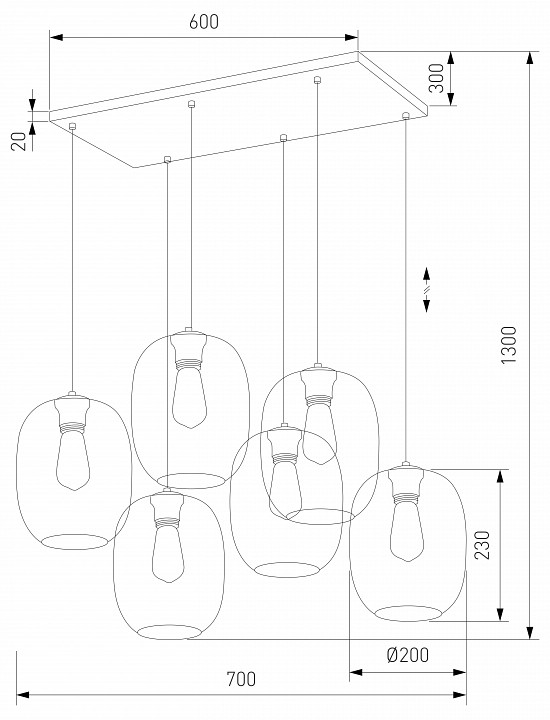 Подвесной светильник TK Lighting Elio 5974 Elio